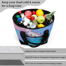Charger l'image dans la galerie, Cabas de Courses Isotherme Personnalisé en Toile Oxford Grande Capacité