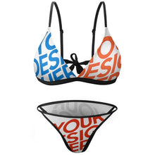Charger l'image dans la galerie, Bikini sexy à lacets cordes ensemble 2 pièces femme BK2134 personnalisé avec photo logo motif texte (conception multi-images)