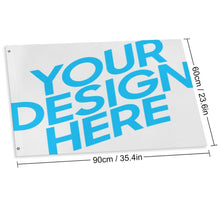 Charger l'image dans la galerie, Drapeau à deux trous personnalisé avec photo texte prénom