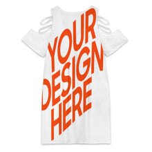 Charger l'image dans la galerie, Robe femme grande taille col V épaules dénudées F59Q personnalisée avec prénom motif texte