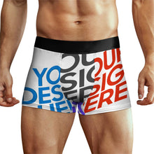 Charger l'image dans la galerie, Boxer homme taille haute et large ceinture élastique SDS025-1 personnalisée avec prénom motif texte (conception multi-images)