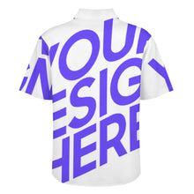 Charger l'image dans la galerie, Chemise homme revers manches courtes LM056 avec double poches à rabat personnalisé avec photo texte prénom