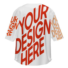 Charger l'image dans la galerie, T-shirt de baseball à manches courtes et col en V avec boutons complets BEJ personnalisé avec photo texte prénom