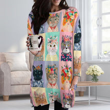 Charger l'image dans la galerie, Sweat Tunique Oversize Femme avec Poches : Pull Long Legging-Friendly