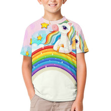 Charger l'image dans la galerie, Children's T-shirt Rainbow, Unicorn, Cartoon