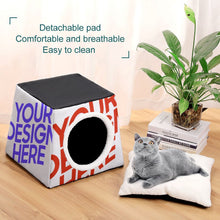 Charger l'image dans la galerie, Fournitures pour animaux de compagnie de nid d'animal de compagnie de capsule spatiale pour des chats et des chiens personnalisé avec photo texte prénom (conception multi-images)