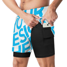 Charger l'image dans la galerie, Short de plage SDS076 short décontracté pantalon de sport en maille avec poches personnalisé avec photo texte prénom