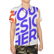 Charger l'image dans la galerie, Maillot de baseball junior J81T personnalisé avec photo texte prénom