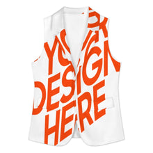 Charger l'image dans la galerie, Gilet de costume décontracté pour femme A22K personnalisé avec photo texte prénom (conception une image)