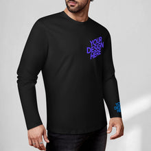 Charger l'image dans la galerie, Pull pour homme 100 % coton imprimé sur la poitrine et les poignets chemise à manches longues de différentes couleurs personnalisée avec prénom motif texte