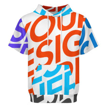 Charger l'image dans la galerie, Sweat à capuche à manches courtes LM250 pour femme et homme personnalisée avec prénom motif texte (conception multi-images)