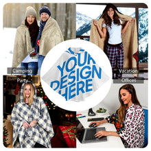 Charger l'image dans la galerie, Couverture à capuche unisexe NDP08 personnalisé avec photo texte prénom (conception une image)