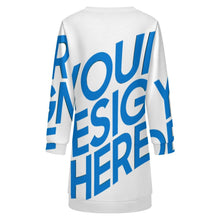 Charger l'image dans la galerie, Robe pull à manches longues pour femme LM565 personnalisé avec photo texte prénom (conception une image)