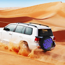 Charger l'image dans la galerie, Housse de pneu en cuir personnalisée avec photo texte logo