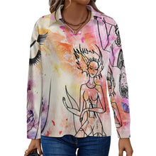 Charger l'image dans la galerie, Chemise Femme Personnalisée | Blouse Épaules Tombantes Satin de Coton