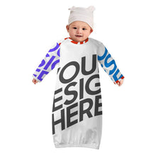 Charger l'image dans la galerie, Gigoteuse bébé haute qualité LM229 personnalisée avec prénom motif texte (conception multi-images)