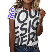 Charger l'image dans la galerie, Tee NT unisexe col rond coupe régulière à manches courtes personnalisée avec prénom motif texte (conception multi-images)