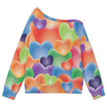 Charger l'image dans la galerie, Sweat Femme Épaule Dénudée Personnalisable Coupe Oversize