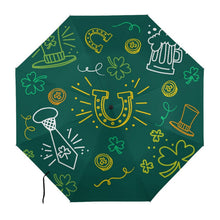 Charger l'image dans la galerie, Parapluie de Golf Pliant Automatique Personnalisé avec Intérieur Noir Anti-UV