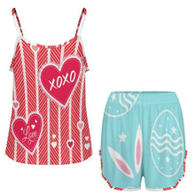 Charger l'image dans la galerie, Pyjama Personnalisé Femme | Ensemble Caraco & Short en Soie de Glace