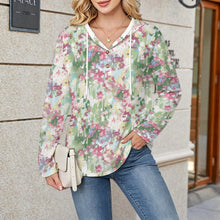 Charger l'image dans la galerie, Sweat à Capuche Femme Col V Boutonné Personnalisable