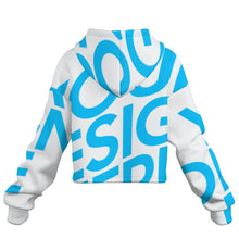 Charger l'image dans la galerie, Sweat à capuche court sans ourlet pour femme MXU022 personnalisé avec photo texte prénom (conception une image)