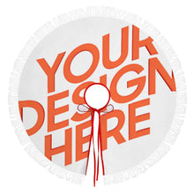 Charger l'image dans la galerie, Jupe de sapin de Noël Couverture de sapin de Noël (style franges) (même image des deux côtés) personnalisé avec photo texte prénom