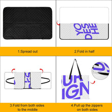 Charger l'image dans la galerie, Tapis de pique-nique pliable pour sac à main style fermeture éclair personnalisé avec photo texte prénom