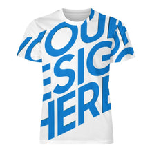 Charger l'image dans la galerie, T-Shirt Homme All over Print Ice Silk OMDT01 personnalisé avec photo texte prénom (conception une image)