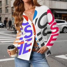 Charger l'image dans la galerie, Cardigan / Gilet fin pour femme SDS2526 personnalisé avec photo texte prénom (conception multi-images)