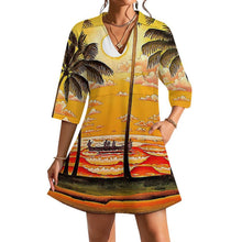Charger l'image dans la galerie, Robe Col V Femme Personnalisable | Chic & Confortable pour Bureau