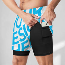 Charger l'image dans la galerie, Short de plage SDS076 short décontracté pantalon de sport en maille avec poches personnalisé avec photo texte prénom