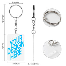 Charger l'image dans la galerie, Porte-clés en acrylique transparent (impression recto) personnalisé avec photo texte prénom