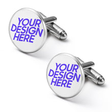 Charger l'image dans la galerie, Boutons de manchette en alliage pour hommes de haute qualité pour chemises personnalisé avec photo texte prénom
