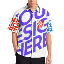 Charger l'image dans la galerie, Chemise homme manches courtes avec poche B339 personnalisée avec prénom motif texte (conception multi-images)