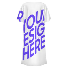 Charger l'image dans la galerie, Robe boutonnée à manches courtes et col rond pour femme LM501 personnalisé avec photo texte prénom (conception une image)