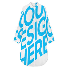 Charger l'image dans la galerie, Chemise longue décontractée pour femme B43S personnalisé avec photo texte prénom (conception une image)