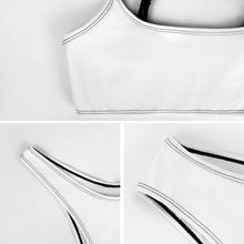 Charger l'image dans la galerie, Maillot de bain bikini bustier ensemble 2 pièces femme personnalisé avec photo logo texte (conception multi-images)