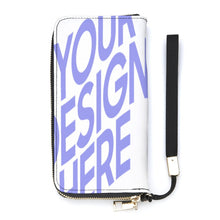 Charger l'image dans la galerie, Portefeuille long / porte monnaie en PU pour femme homme personnalisé avec photo logo texte motif (version verticale)