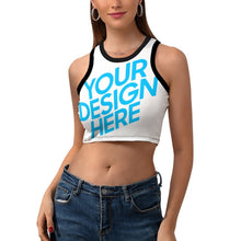 Charger l'image dans la galerie, Débardeur court dos nageur crop top en col rond femme NZ107 personnalisé avec photo logo motif texte