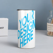 Charger l'image dans la galerie, Gourde en acier inoxydable / Tasse à eau avec bec push-pull personnalisé avec image et photo texte