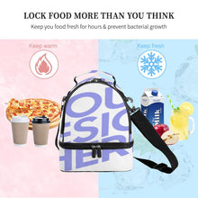 Charger l'image dans la galerie, Sac à repas / Sac double compartiment personnalisé avec photo logo texte motif (Impression d’image unique)