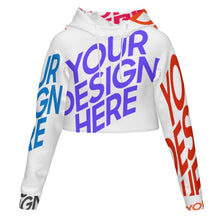 Charger l'image dans la galerie, Sweat à capuche style court pour femme MSYX327 personnalisée avec prénom motif texte (conception multi-images)