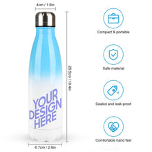 Charger l'image dans la galerie, Gourde en acier inoxydable / Bouteille d'eau en cola personnalisé avec votre photo logo prénom