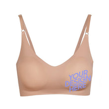 Charger l'image dans la galerie, Brassière échancrée soutien-gorge push up sans coutures active micro-stretch lounge pour femme WH022 personnalisé avec motif texte photo (impression en bas à gauche)