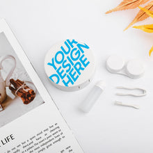 Charger l'image dans la galerie, Étui à lentilles de contact rond en plastique personnalisé avec photo motif logo texte