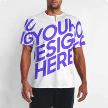 Charger l'image dans la galerie, T-shirt tee shirt Polo Reglan homme manches courtes DT36 à trois boutons personnalisé avec photo texte motif (conception une image)