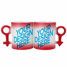 Charger l'image dans la galerie, Mugs couple personnalisables céramique changeant la couleur avec la chaleur