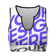 Charger l'image dans la galerie, Soutien-gorge de sport push up yoga femme YJ053 personnalisé avec photo texte motif (conception multi-images)