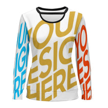 Charger l'image dans la galerie, Impression des multi-images Haut à découpes à manches longues Ample Femme NZ051 personnalisé avec photo motif logo texte